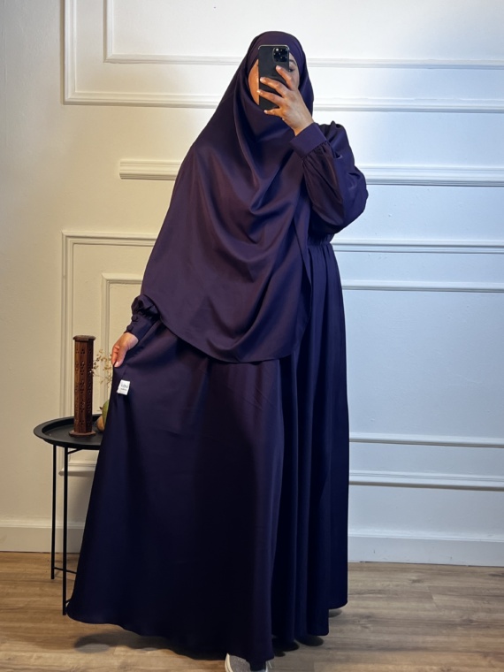 Jilbab Al Malika Aubergine – Image 2